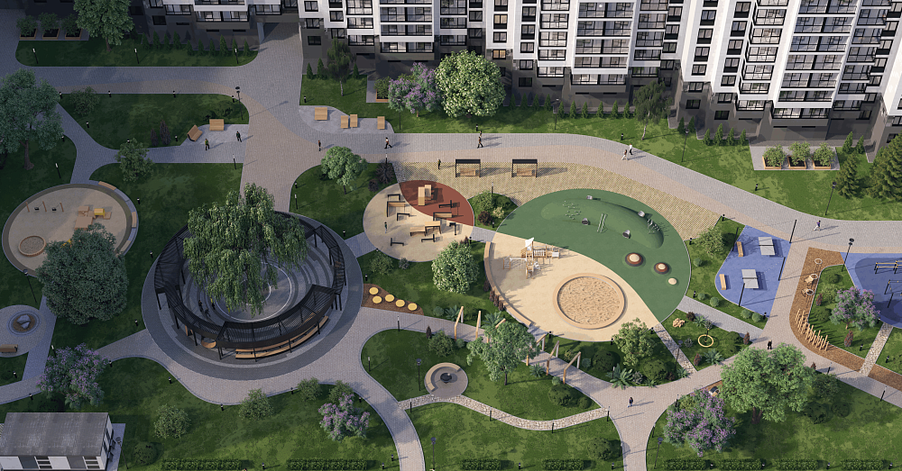 Закрытая территория с видеонаблюдением и видеодомофон в каждой квартире