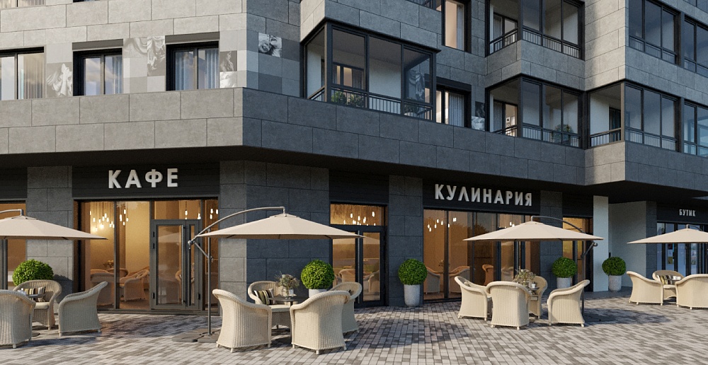 Магазины и кафе прямо в доме